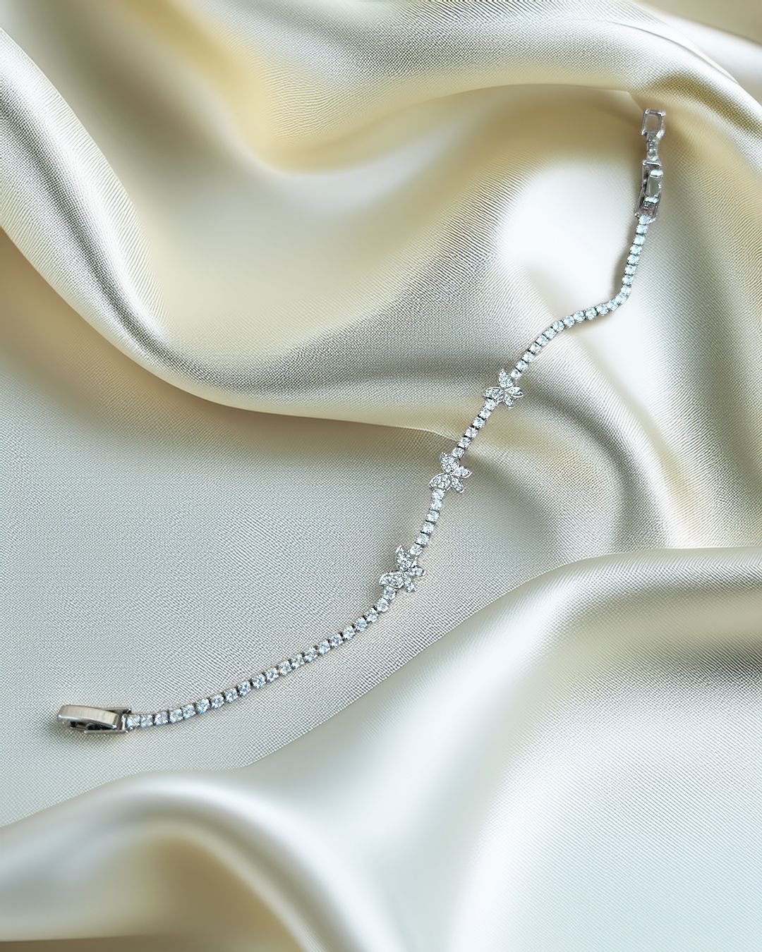 VIXA Silver Grace Tennis | Kelebek Detaylı Lüks Tasarım